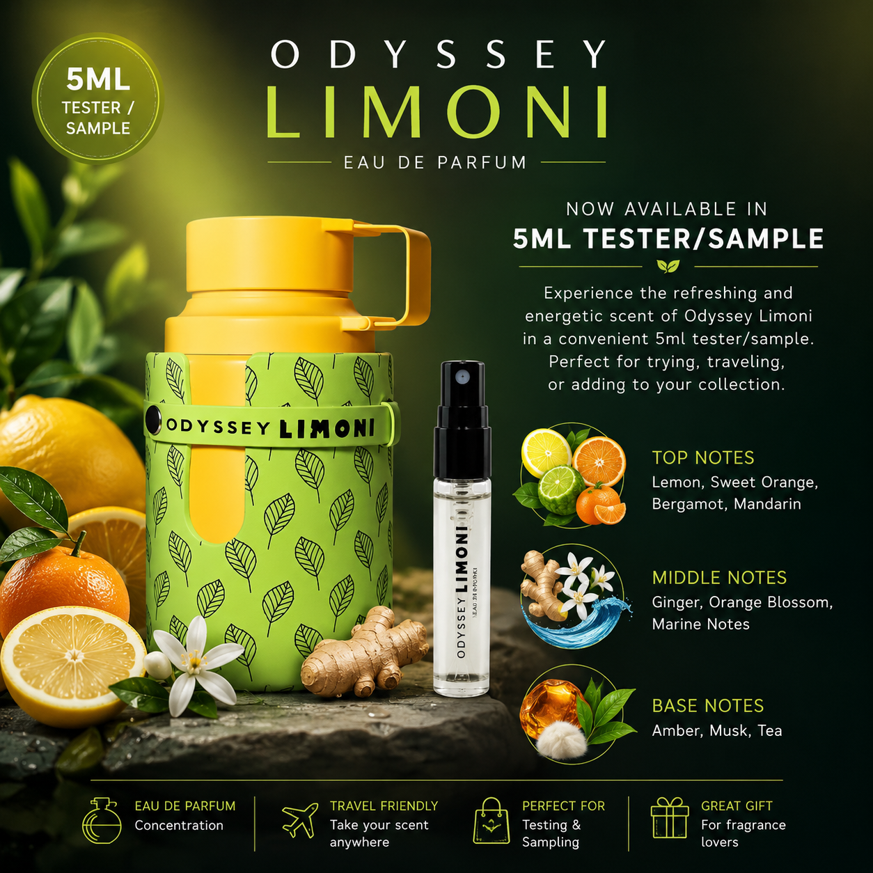 Odyssey Limoni EDP Sample/Tester - Armaf - 5ml