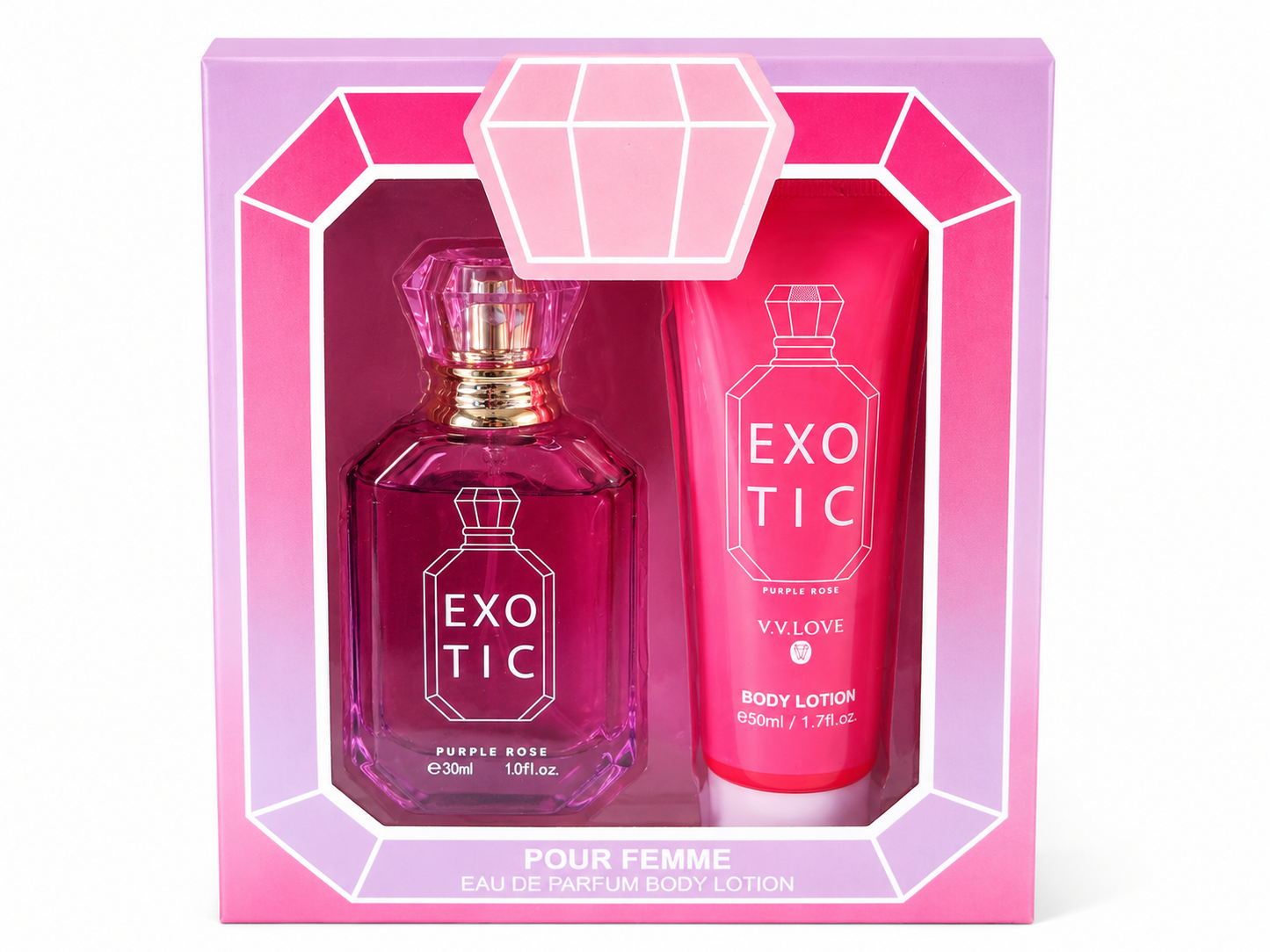 Exotic Purple Rose - V.V. Love - 30ml parfume and 50ml hand lotion.
