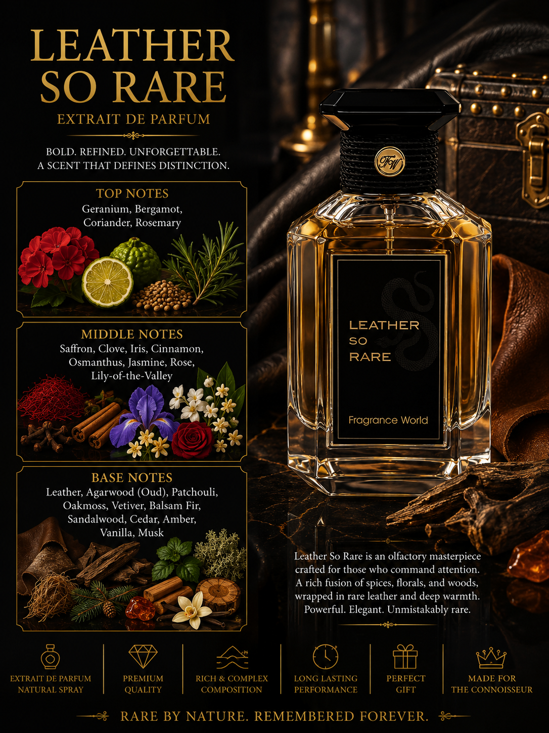 Leather so Rare - Fragrance World - 100ml