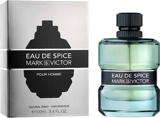 Eau De Spice Mark & Victor for men, an Eau De Parfum - 100ml - Fragrance World.