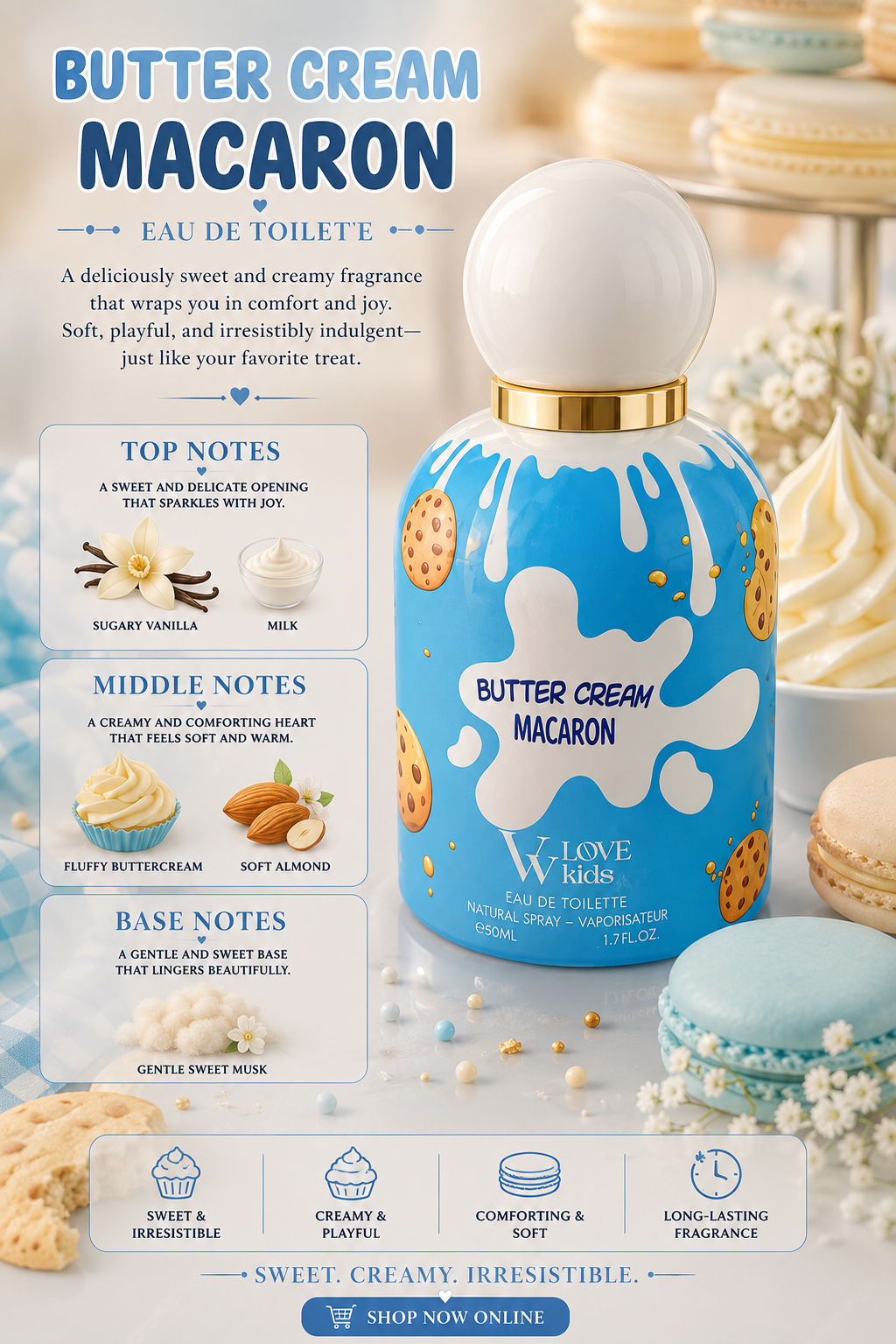 Butter Cream Macaron -  W. Love Kids - 30ml