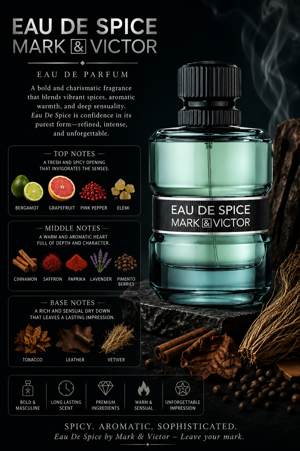 Eau De Spice Mark & Victor EDP - Fragrance World- 100ml