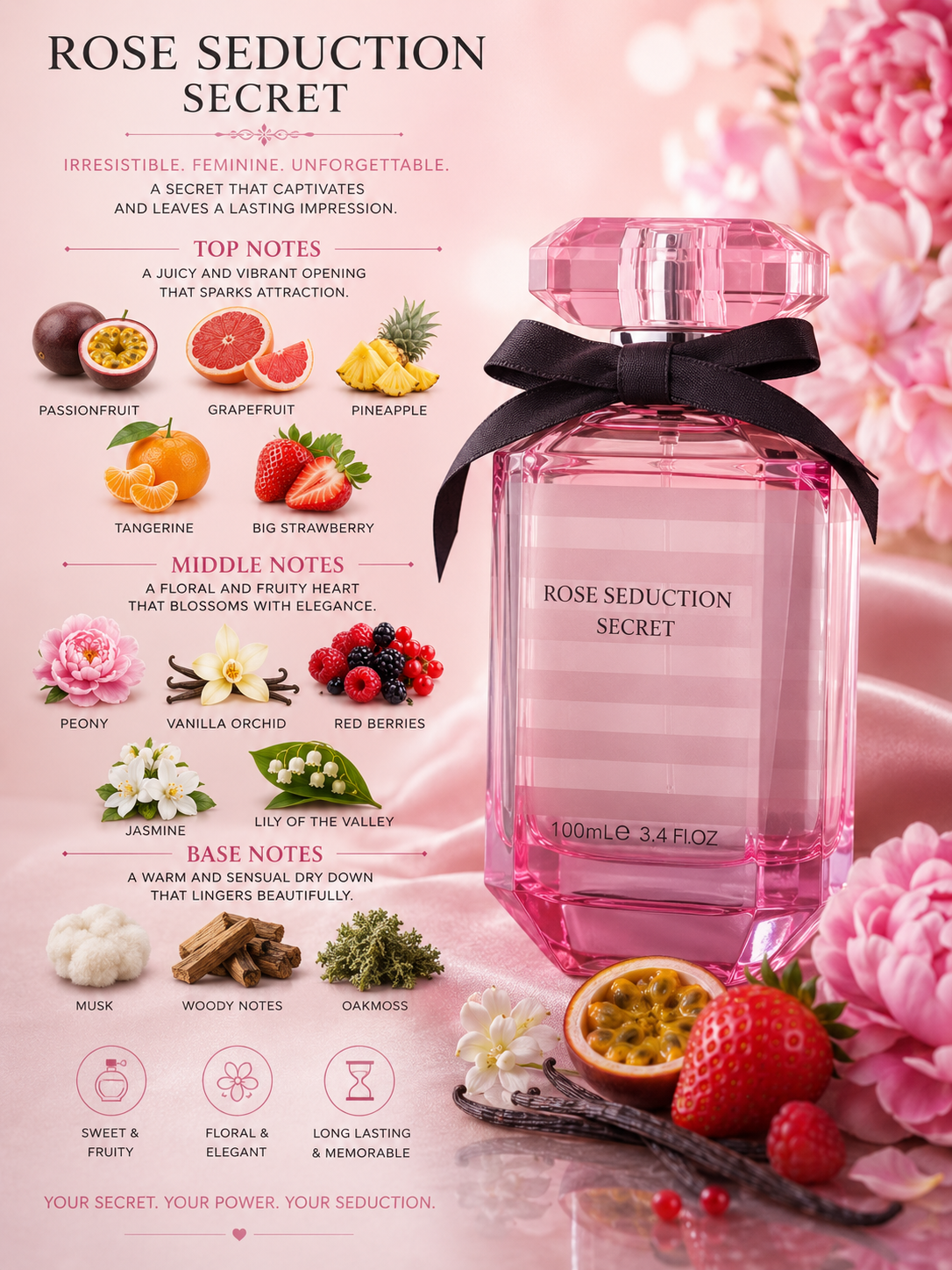 Rose Seduction Secret EDP - Fragrance World- 100ml