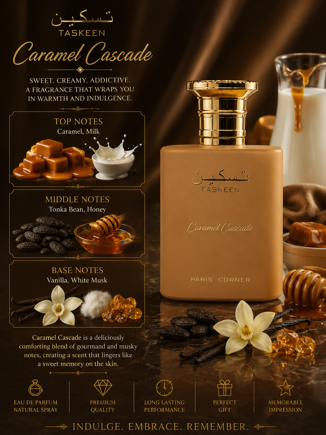 Taskeen Caramel Cascade - Paris Corner - 100ml