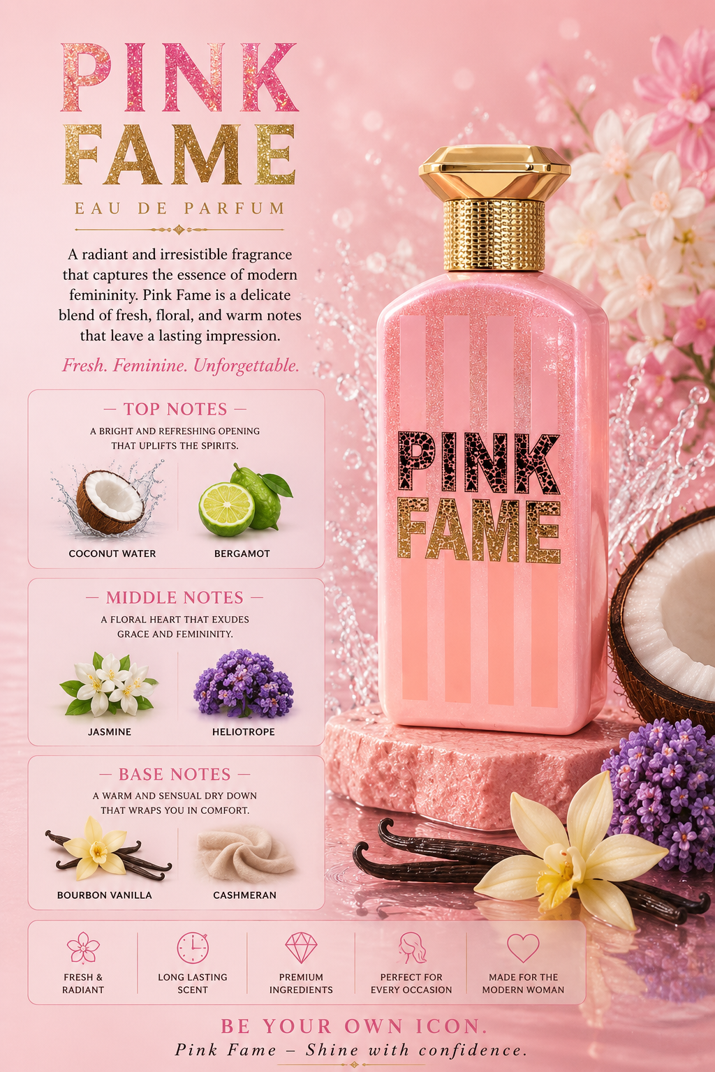 Pink Fame EDP - Fragrance World - 100ml