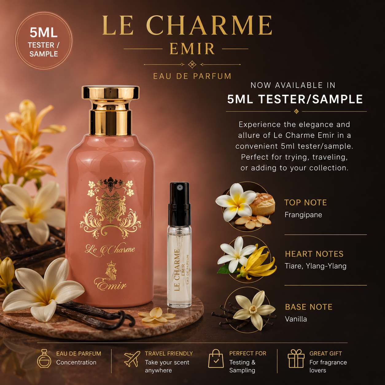 Le Charm EDP Sample/Tester - Emir - 5ml
